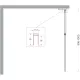 Душевая перегородка BelBagno Uno UNO-L-1-TB-100-GR-Cr 100 см профиль хром стекло графит