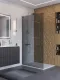 Душевая перегородка BelBagno Uno UNO-L-1-TB-100-GR-Cr 100 см профиль хром стекло графит