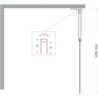 Душевая перегородка BelBagno Uno UNO-L-1-TB-110-GR-Cr 110 см профиль хром стекло графит
