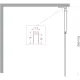 Душевая перегородка BelBagno Uno UNO-L-1-TB-110-GR-Cr 110 см профиль хром стекло графит