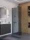 Душевая перегородка BelBagno Uno UNO-L-1-TB-90-GR-Cr 90 см профиль хром стекло графит