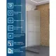 Душевая перегородка BelBagno Uno UNO-L-1-TB-90-FL-Cr 90 см профиль хром стекло рифлёное