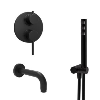 Душевой комплект Paini Cox 78PZSET26911BATH чёрный матовый