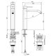Смеситель для раковины Carlo Frattini Spillo Steel F3071LINOX нержавеющая сталь