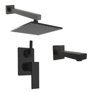 Душевой комплект Paini Grazia 21PZSET26911BATHHEAD чёрный матовый