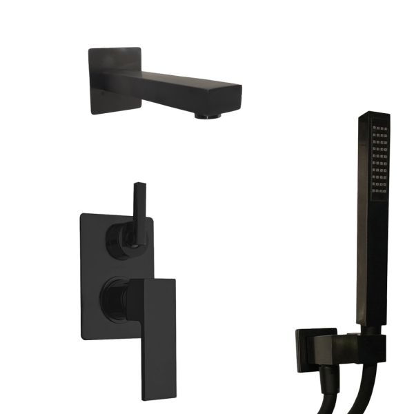 Душевой комплект Paini Grazia 21PZSET26911BATH чёрный матовый