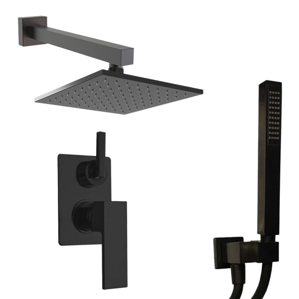 Душевой комплект Paini Grazia 21PZSET26911SH чёрный матовый