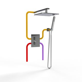 Душевой комплект Paini Grazia 21CRSET26911THSH с термостатом хром