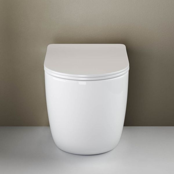 Приставной унитаз Ceramica Nova Mia CN1810 безободковый белый