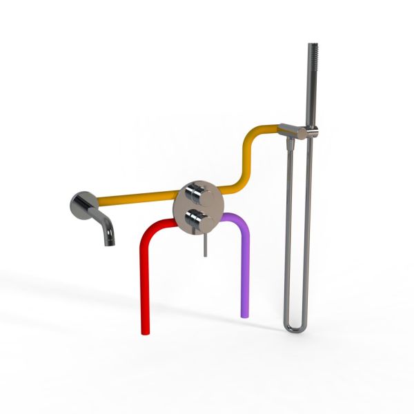 Душевой комплект Paini Cox 78CRSET26911BATH с ручным душем хром