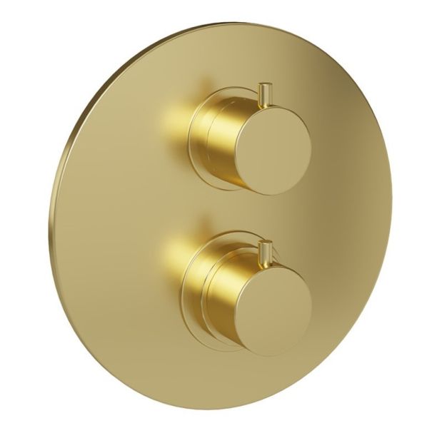 Встраиваемый смеситель для душа Paini Cox 78PJ690TH с термостатом матовое золото