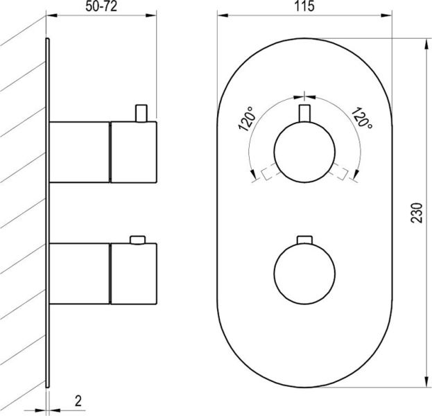 Смеситель для душа Ravak Espirit X070209 ES 067.00CR.O3 ХРОМ