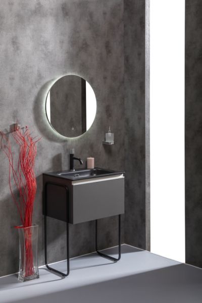 Тумба под раковину Armadi Art Vallessi 60см антрацит матовый 837-060-A matt