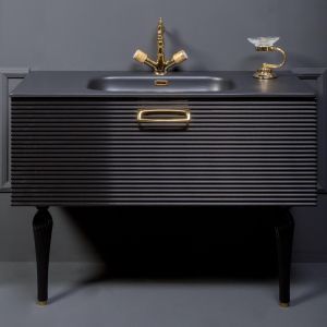 Раковина Armadi Art Vallessi 80см керамика антрацит глянец 838-080-B