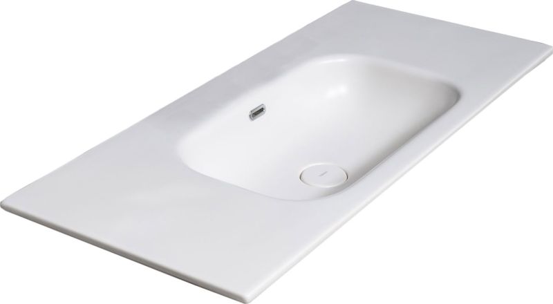 Раковина Armadi Art Vallessi 120см керамика белый глянец 838-120-WG