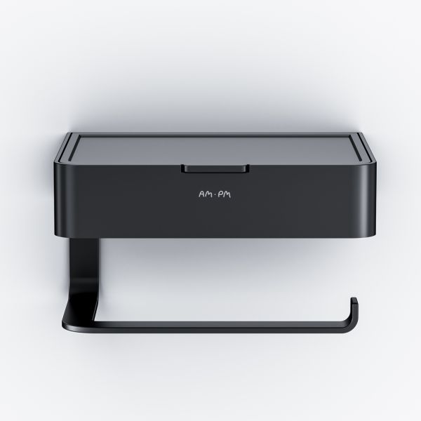 Держатель для туалетной бумаги с коробкой Am.Pm Inspire 2.0 чёрный матовый A50A341522