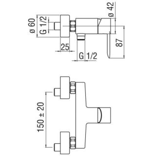 Смеситель Nobili Sand SA99130CR для душа Смеситель Nobili Sand SA99130CR для душа