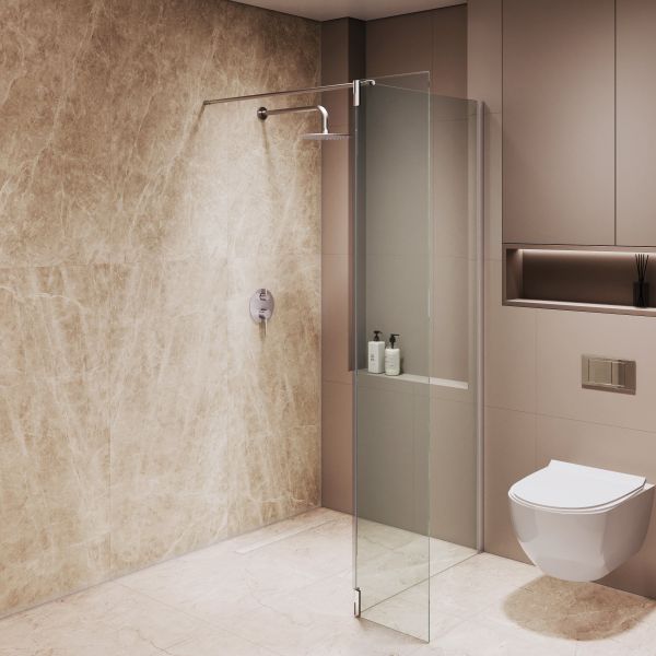 Душевая перегородка RGW WA-051 WA-010 + Z-071 351005123-11 120 см профиль хром стекло прозрачное