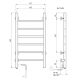 Полотенцесушитель электрический Domoterm Аврора DMT 109-6 40x80 EK L хром