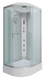 Душевая кабина Niagara NG-33984-14RF с гидромассажем 90x80см серебро/матовое