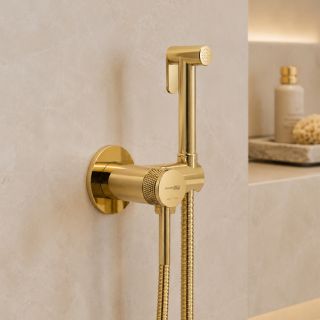 Гигиенический душ со смесителем WasserKRAFT Muritz 9838PG золото