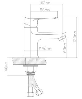 Смеситель для раковины BOOU B8274-1J хром Смеситель для раковины BOOU B8274-1J хром