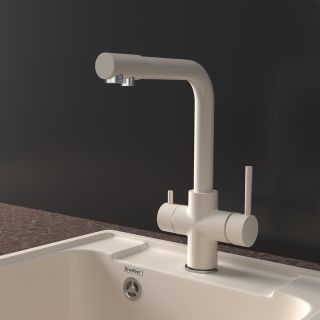 Смеситель для кухни GranFest GF-Z-5423 белый с подключением фильтра