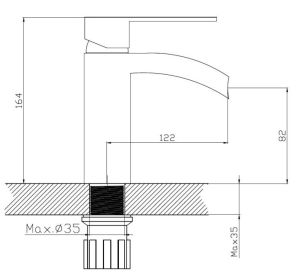 Смеситель для раковины Haiba HB13505 хром