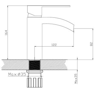 Смеситель для раковины Haiba HB13505 хром