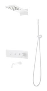 Душевой комплект Boheme Fusion 130-2-MW белый матовый Душевой комплект Boheme Fusion 130-2-MW белый матовый