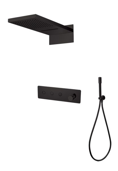 Душевой комплект Boheme Fusion чёрный 130-B Душевой комплект Boheme Fusion чёрный 130-B