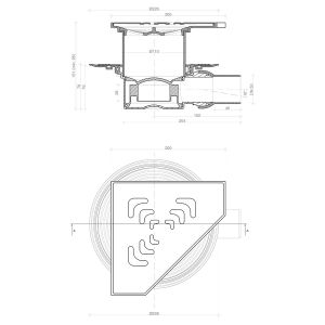 Душевой трап Pestan Confluo Standard Angle 1