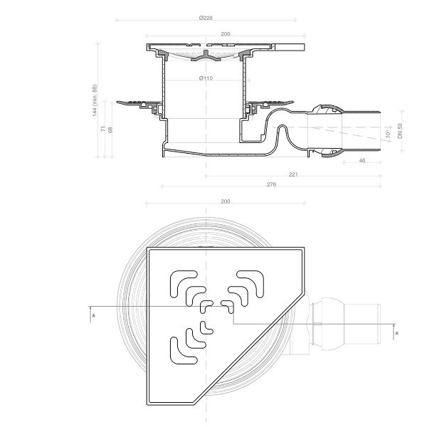 Душевой трап Confluo Standard Angle 2