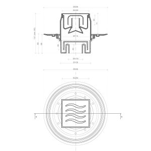 Душевой трап Pestan Confluo Standard Vertical Dry