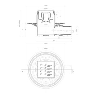 Душевой трап Pestan Confluo Standard Dry 1 Mask