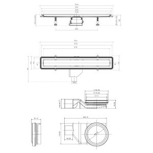 Душевой лоток Pestan Confluo Premium White Glass Line 300