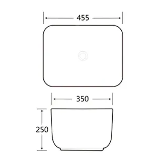 Раковина SantiLine SL-1113MB черная матовая  45.5 см