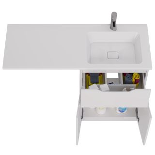 Тумба под раковину Dreja Vega 99.0450 для установки со стиральной машиной 60 см белый