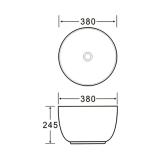 Раковина SantiLine SL-1110BM голубая матовая  38 см