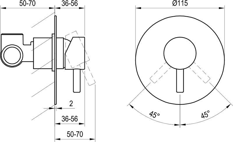 Смеситель для душа Ravak Espirit X070205 ES 062.00CR.O1 ХРОМ