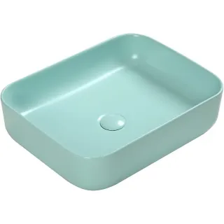 Раковина накладная SantiLine SL-1051LG светло-зелёная 50 см
