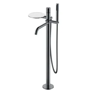 Напольный смеситель для ванны Boheme Stick Diamond 129-SGM оружейная сталь Напольный смеситель для ванны Boheme Stick Diamond 129-SGM оружейная сталь