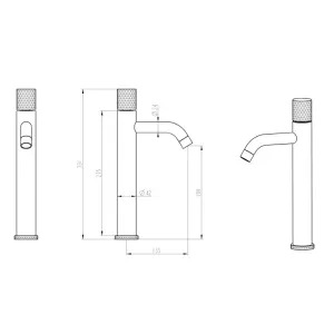 Смеситель для раковины Boheme Stick Lunea 122-NB.3 никель брашированный