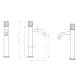 Смеситель для раковины Boheme Stick Linea 122-SGM.3 оружейная сталь