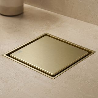 Душевой трап под плитку WasserKRAFT Niers 30D10BG 10 см золото матовое
