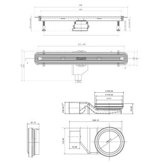 Душевой лоток Pestan Confluo Slim Line 450 Душевой лоток Pestan Confluo Slim Line 450