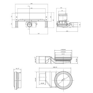 Душевой лоток Pestan Confluo Wall Drain Душевой лоток Pestan Confluo Wall Drain