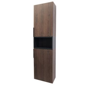 Comforty Шкаф-колонна  "Франкфурт-40" дуб шоколадно-коричневый
