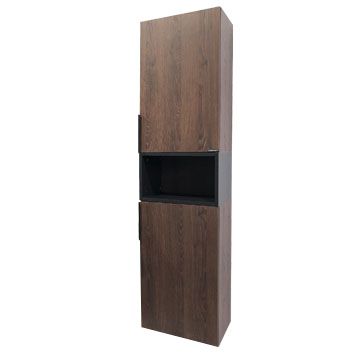 Comforty Шкаф-колонна  "Франкфурт-40" дуб шоколадно-коричневый