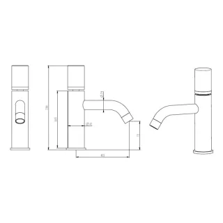 Смеситель для раковины Boheme Stick Linea 121-NB.3 никель брашированный Смеситель для раковины Boheme Stick Linea 121-NB.3 никель брашированный